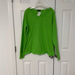 Vibrant Green Long Sleeve Top